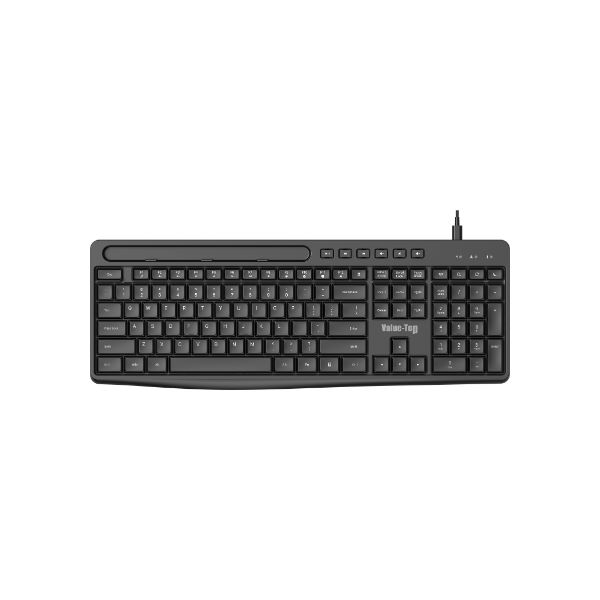 VALUE TOP KU241B DETACABLE TYPE-C TO USB SILENT OFFICE KEYBOARD